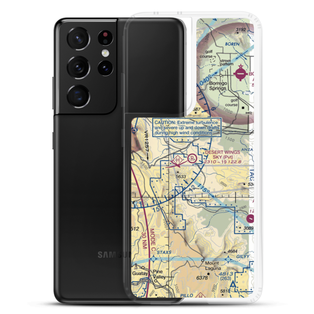 Hunt's Sky Ranch Airport (04CL) VFR Sectional Samsung Case Samsung Galaxy S21 Ultra model shown