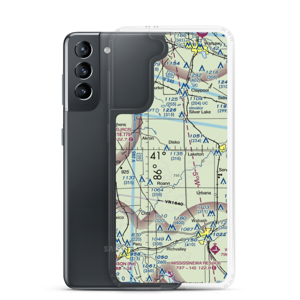 Hunter Airport (82IN) VFR Sectional Samsung Case Samsung Galaxy S21 model shown