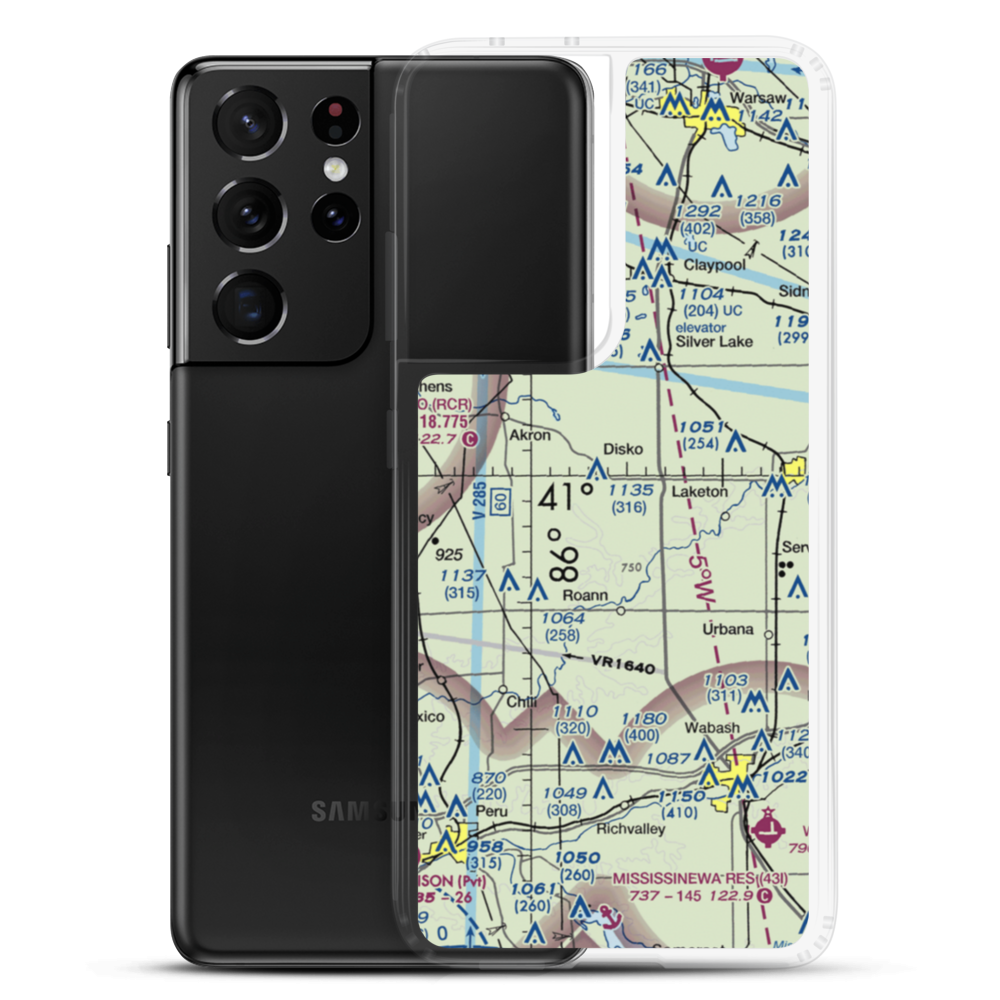 Hunter Airport (82IN) VFR Sectional Samsung Case Samsung Galaxy S21 Ultra model shown