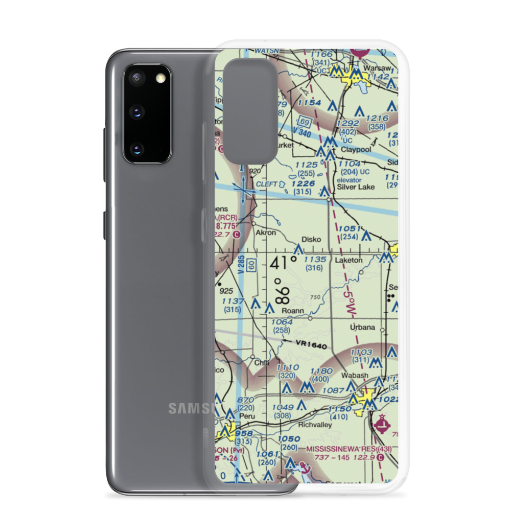 Hunter Airport (82IN) VFR Sectional Samsung Case Samsung Galaxy S20 model shown