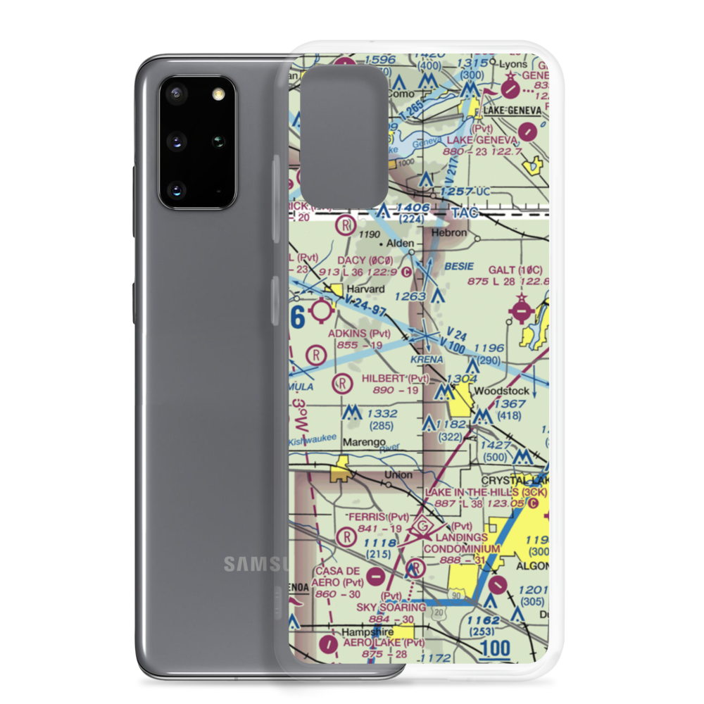 Hunter Airport (8LL1) VFR Sectional Samsung Case Samsung Galaxy S20 Plus model shown