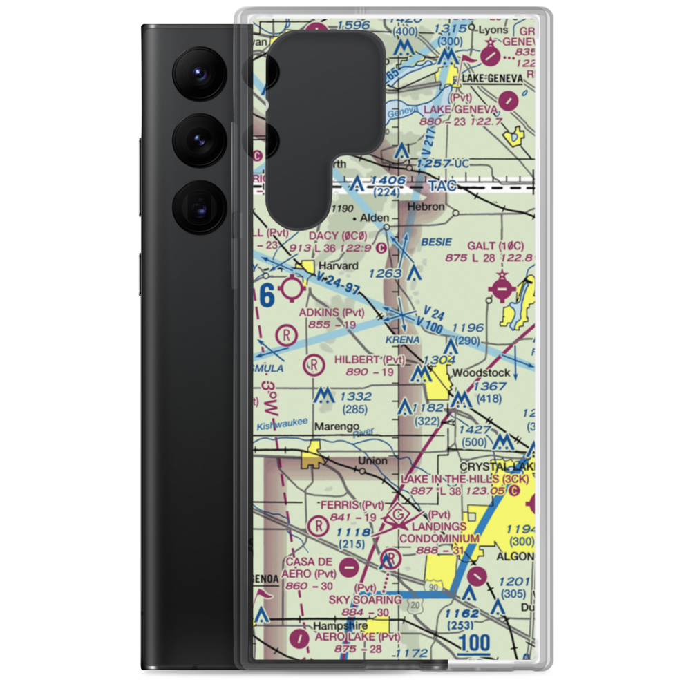 Hunter Airport (8LL1) VFR Sectional Samsung Case Samsung Galaxy S22 Ultra model shown