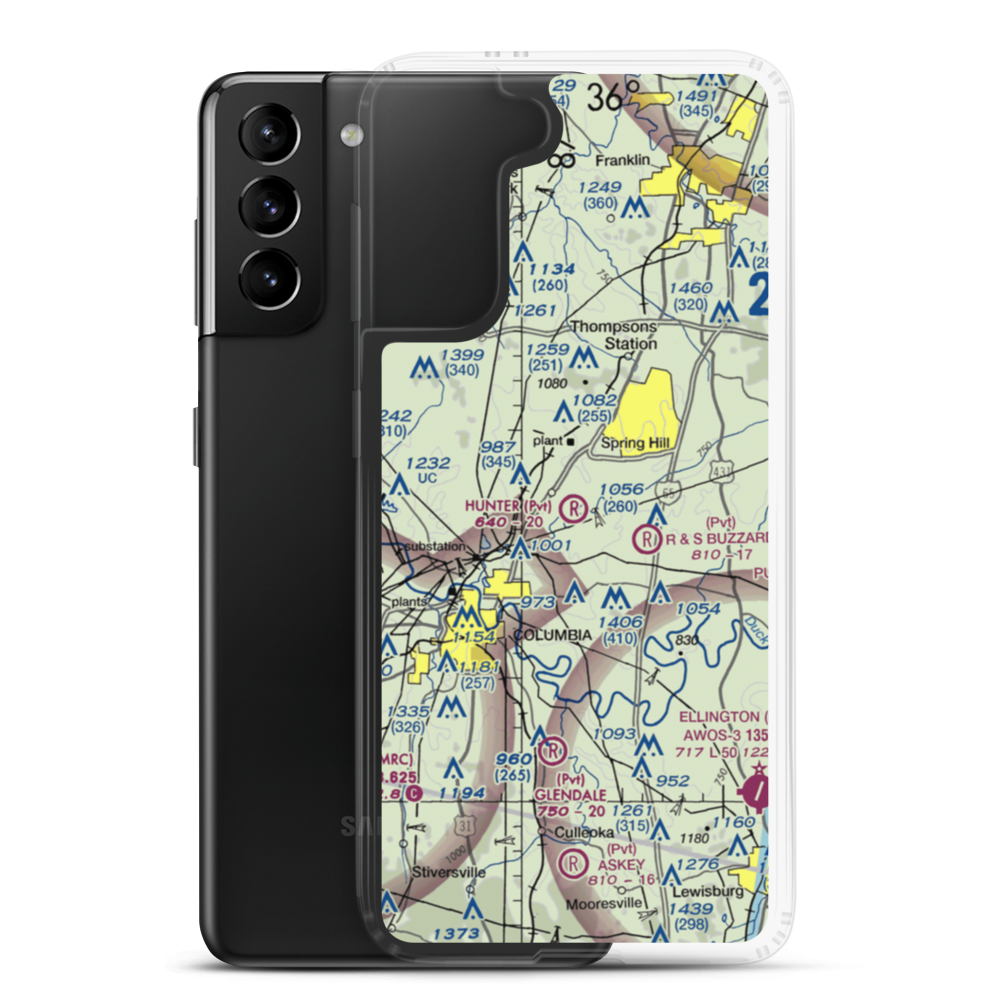 Hunter STOLport (06TN) VFR Sectional Samsung Case Samsung Galaxy S21 Plus model shown