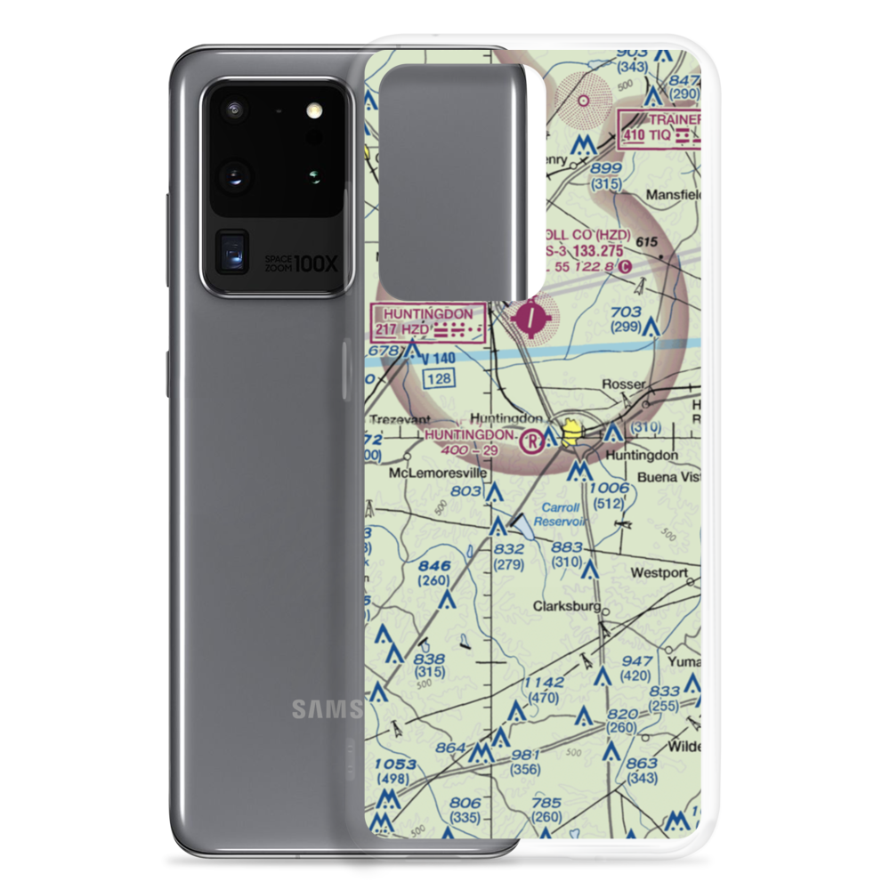Huntingdon Airport (TN16) VFR Sectional Samsung Case Samsung Galaxy S20 Ultra model shown
