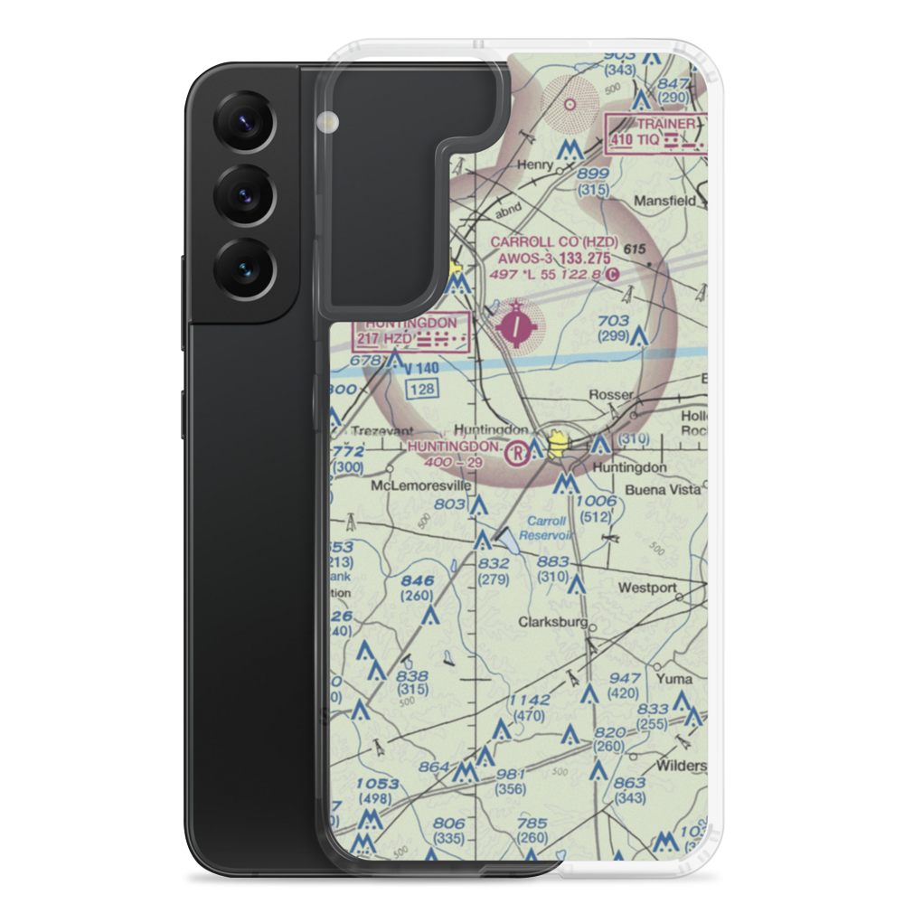 Huntingdon Airport (TN16) VFR Sectional Samsung Case Samsung Galaxy S22 Plus model shown
