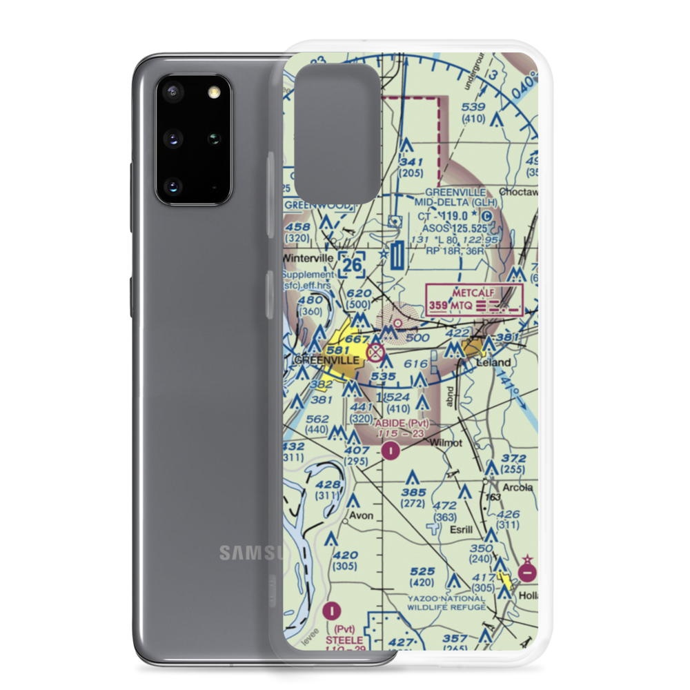 Huntley Airport (MS25) VFR Sectional Samsung Case Samsung Galaxy S20 Plus model shown