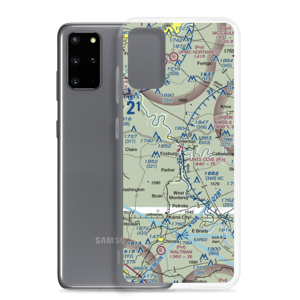 Hunts Cove Seaplane Base (PN19) VFR Sectional Samsung Case Samsung Galaxy S20 Plus model shown