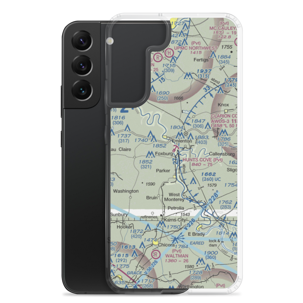 Hunts Cove Seaplane Base (PN19) VFR Sectional Samsung Case Samsung Galaxy S22 Plus model shown