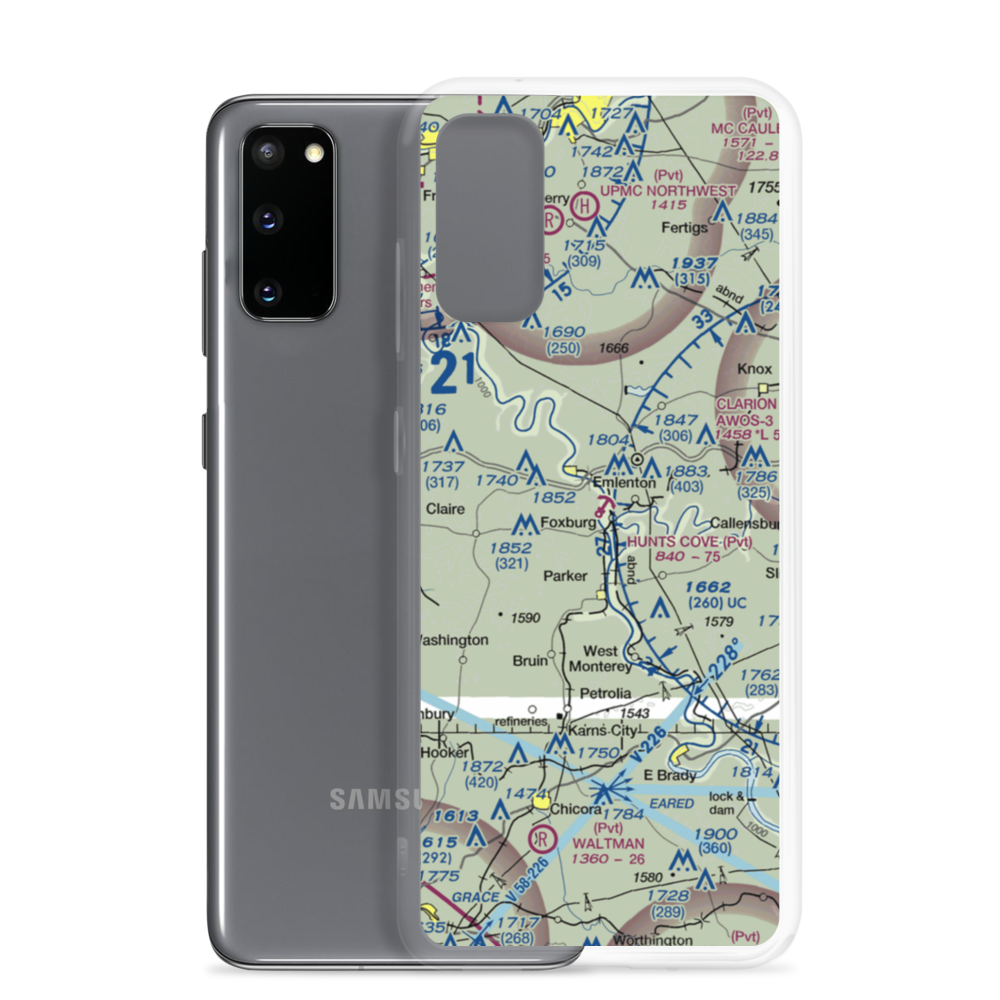 Hunts Cove Seaplane Base (PN19) VFR Sectional Samsung Case Samsung Galaxy S20 model shown