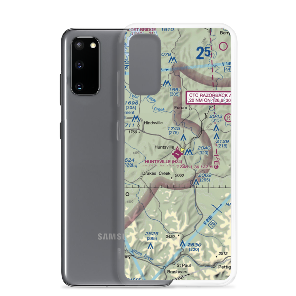 Huntsville Municipal Airport (H34) VFR Sectional Samsung Case Samsung Galaxy S20 model shown