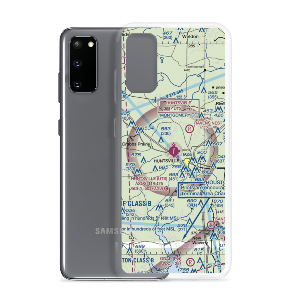 Huntsville Regional Airport (UTS) VFR Sectional Samsung Case Samsung Galaxy S20 model shown