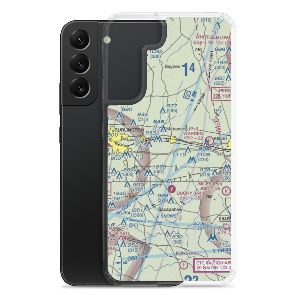 Hurdle Field (4W7) VFR Sectional Samsung Case Samsung Galaxy S22 Plus model shown