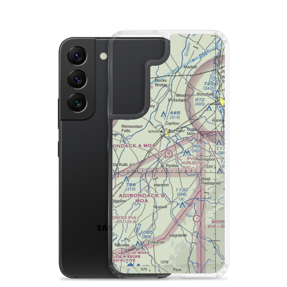 Hurlbut Field (NY07) VFR Sectional Samsung Case Samsung Galaxy S22 model shown