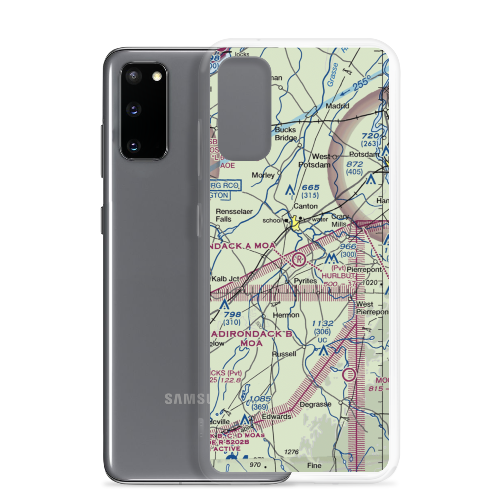 Hurlbut Field (NY07) VFR Sectional Samsung Case Samsung Galaxy S20 model shown