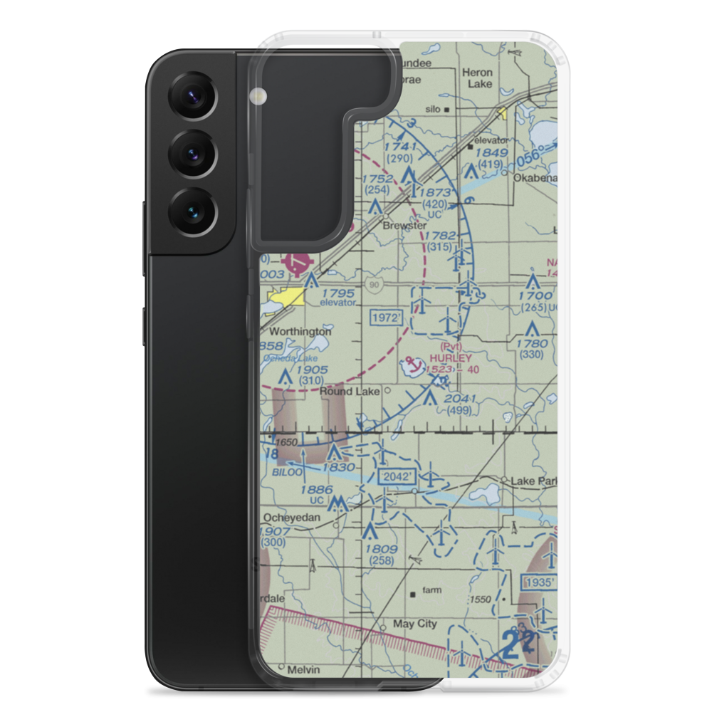 Hurley Memorial Seaport (74MN) VFR Sectional Samsung Case Samsung Galaxy S22 Plus model shown
