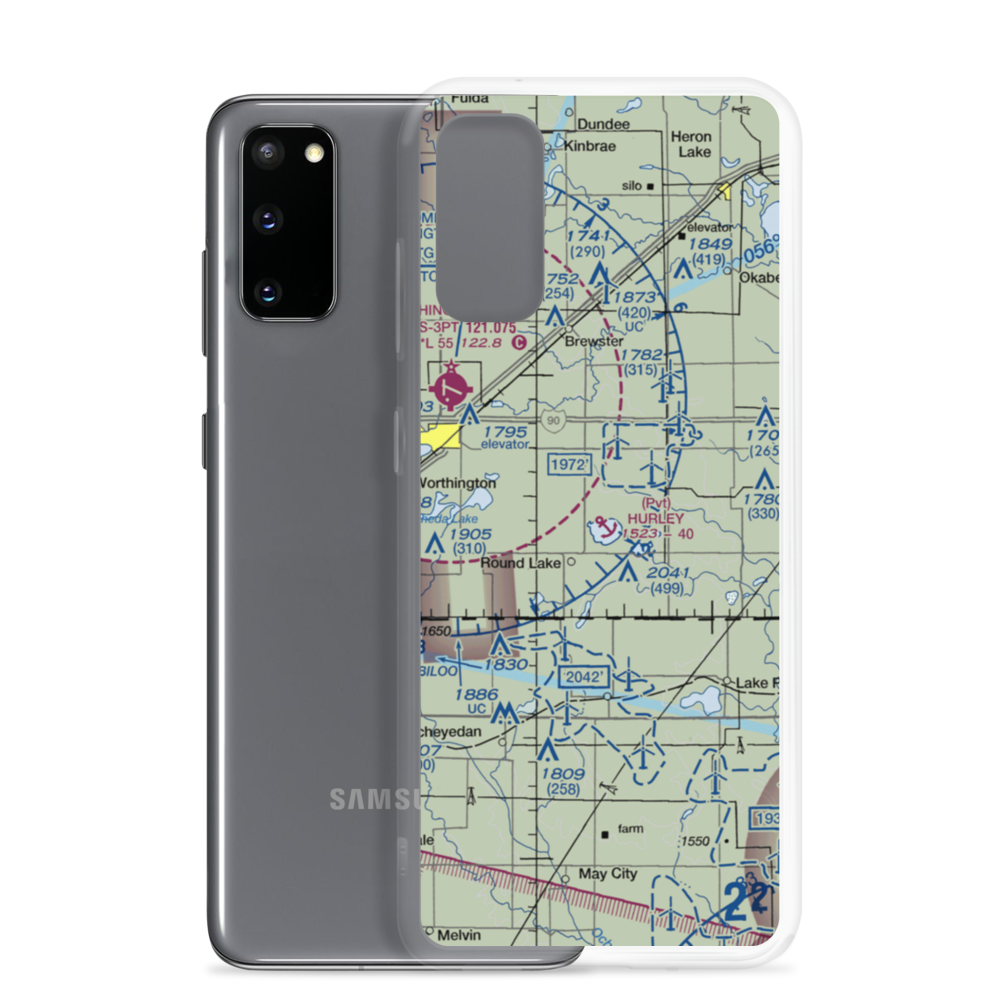 Hurley Memorial Seaport (74MN) VFR Sectional Samsung Case Samsung Galaxy S20 model shown