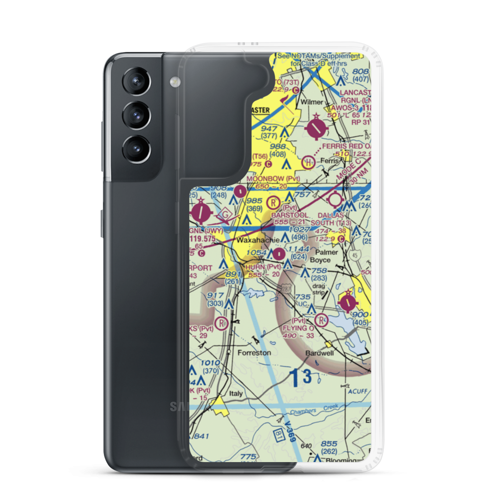 Hurn Airport (TA60) VFR Sectional Samsung Case Samsung Galaxy S21 model shown