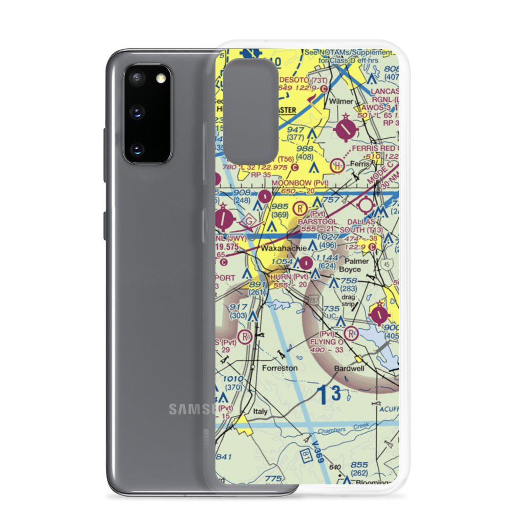 Hurn Airport (TA60) VFR Sectional Samsung Case Samsung Galaxy S20 model shown