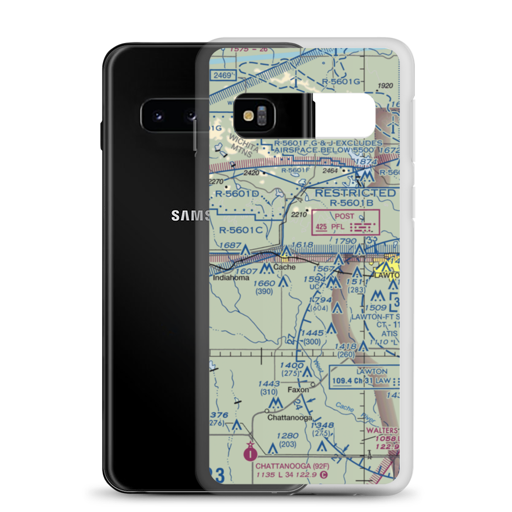 Huscher Field (85OL) VFR Sectional Samsung Case Samsung Galaxy S10 model shown