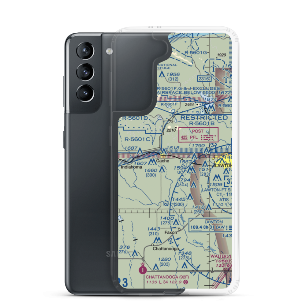 Huscher Field (85OL) VFR Sectional Samsung Case Samsung Galaxy S21 model shown