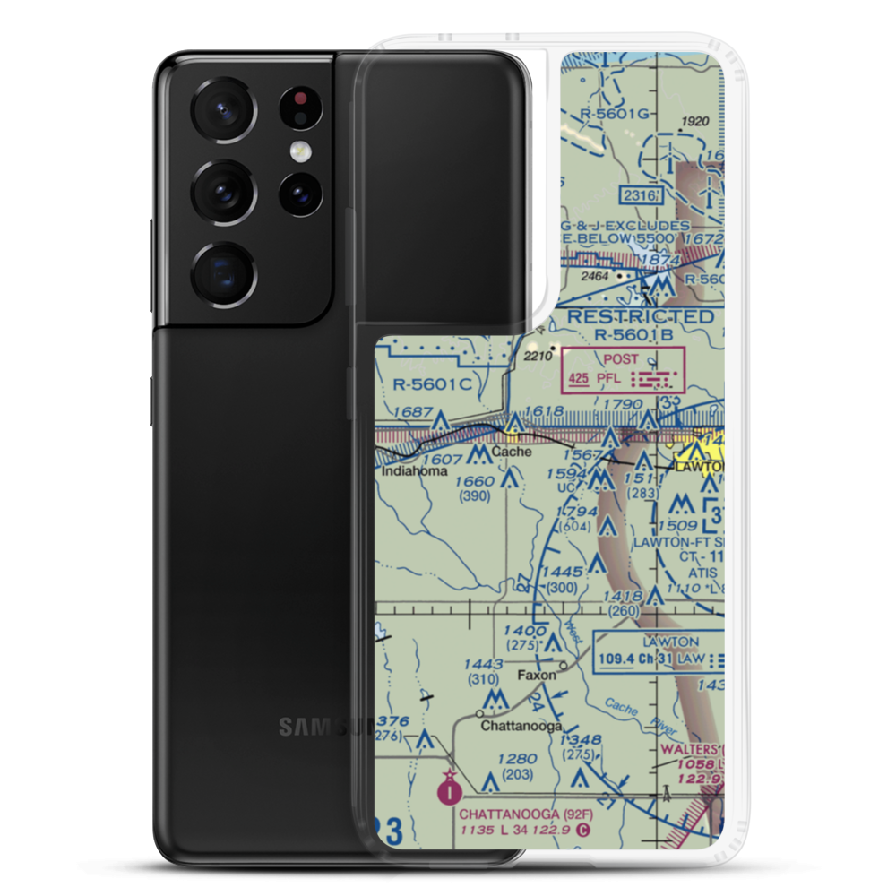 Huscher Field (85OL) VFR Sectional Samsung Case Samsung Galaxy S21 Ultra model shown
