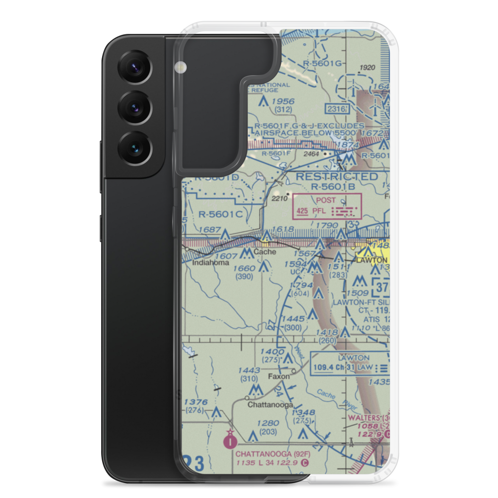 Huscher Field (85OL) VFR Sectional Samsung Case Samsung Galaxy S22 Plus model shown