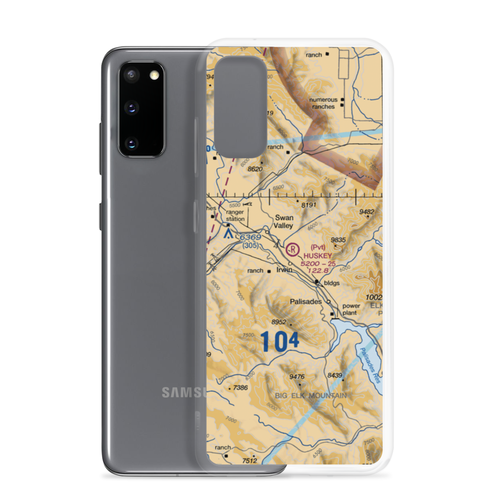 Huskey Airport (ID72) VFR Sectional Samsung Case Samsung Galaxy S20 model shown