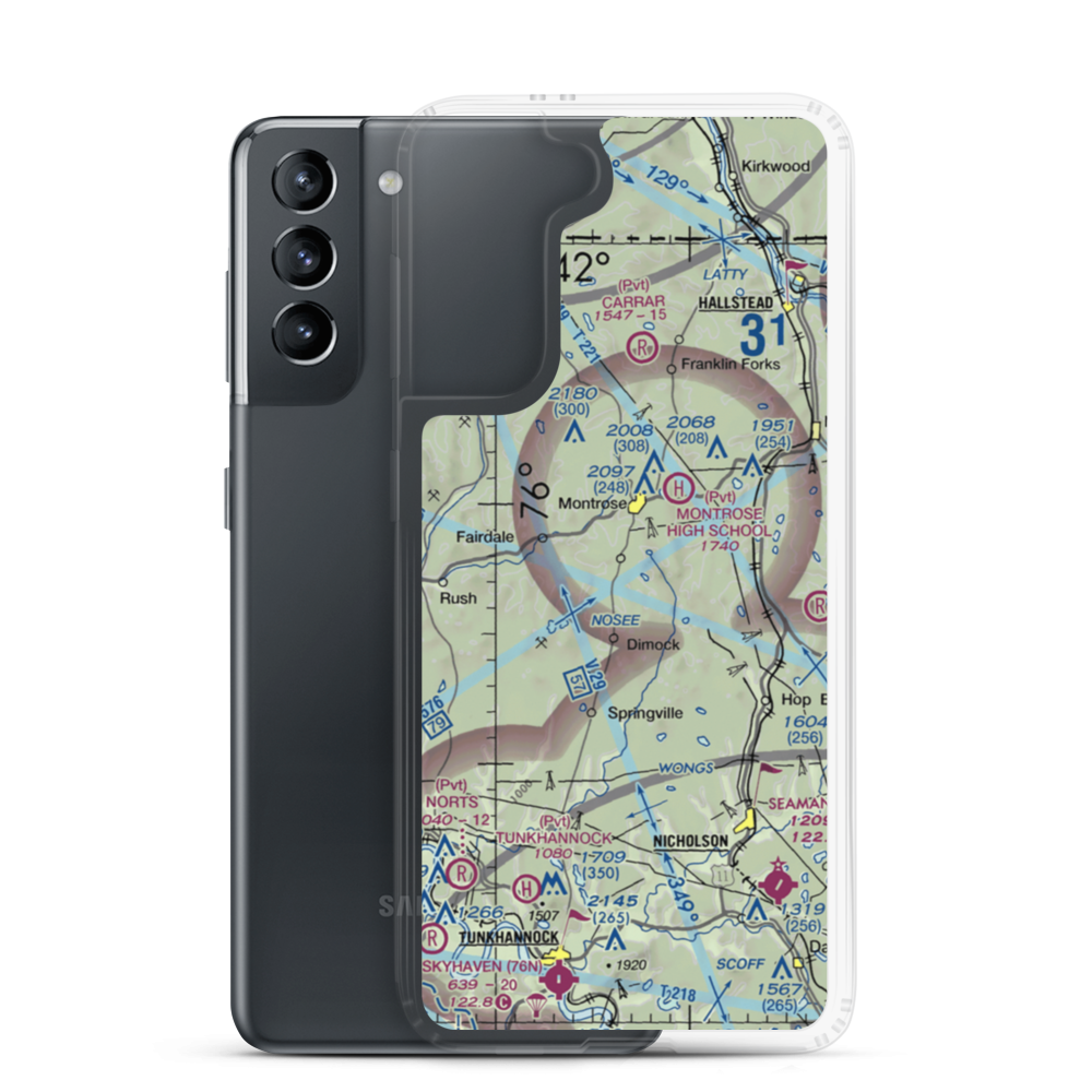 Husky Haven Airport (P32) VFR Sectional Samsung Case Samsung Galaxy S21 model shown