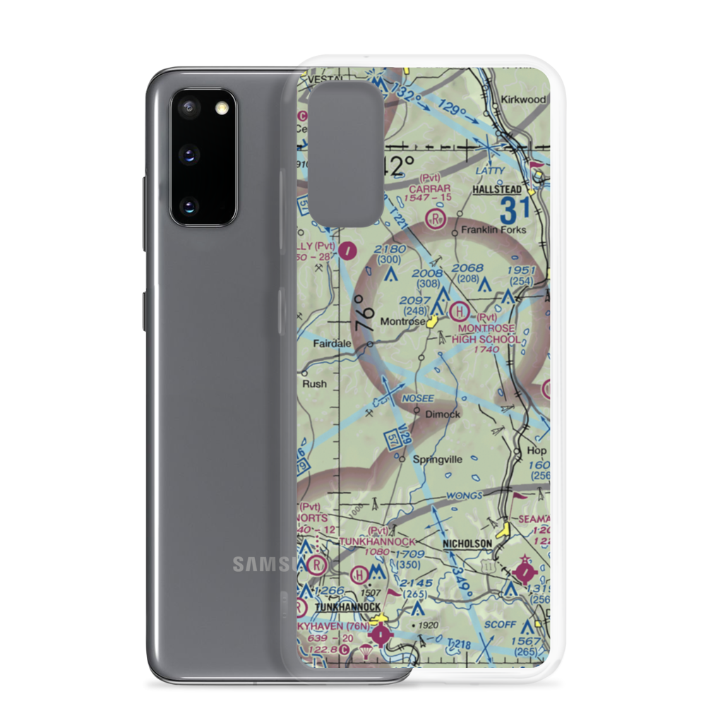 Husky Haven Airport (P32) VFR Sectional Samsung Case Samsung Galaxy S20 model shown