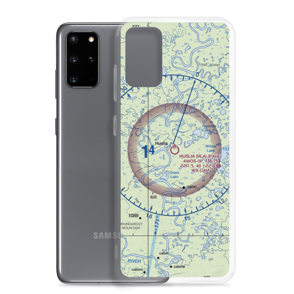 Huslia Airport (HLA) VFR Sectional Samsung Case Samsung Galaxy S20 Plus model shown