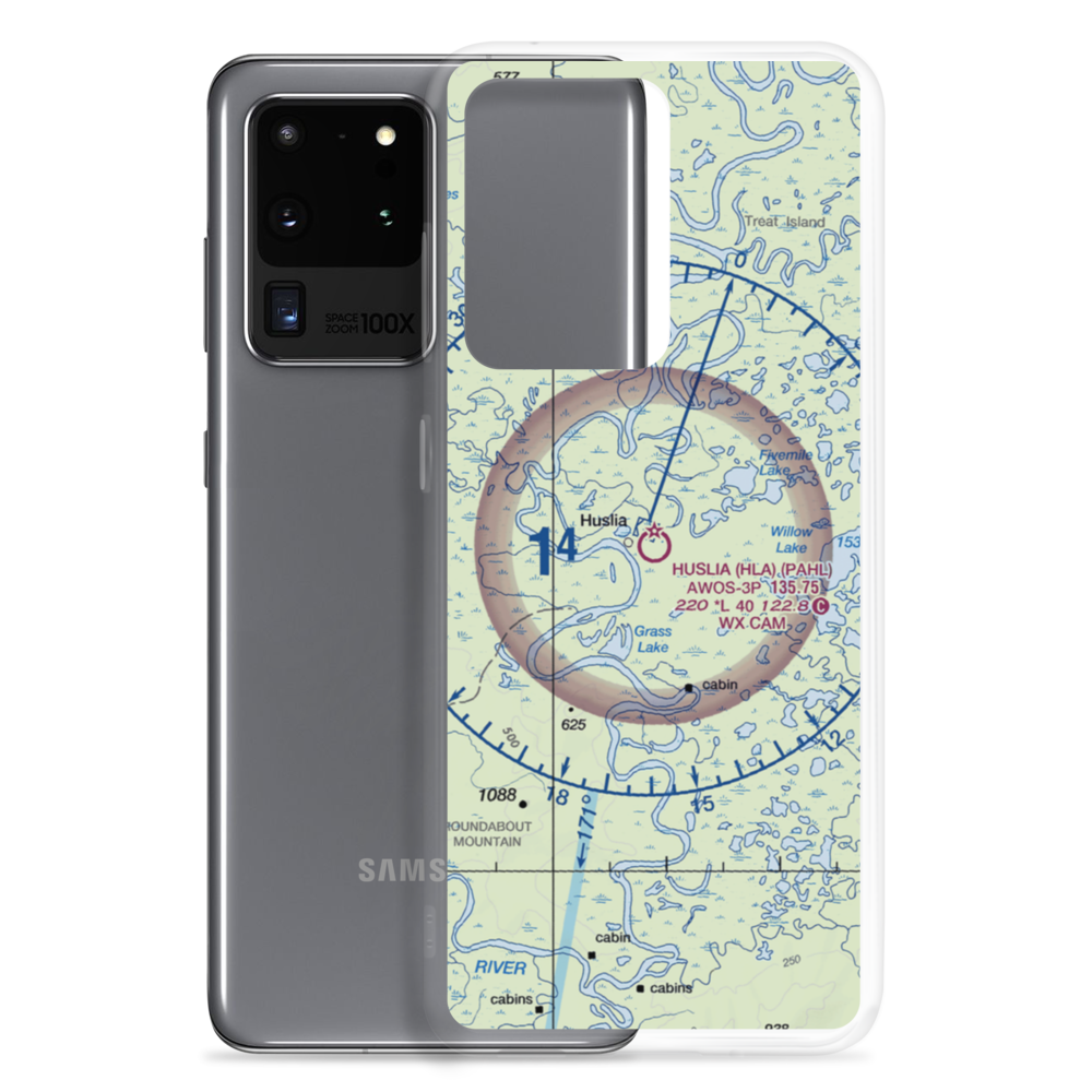 Huslia Airport (HLA) VFR Sectional Samsung Case Samsung Galaxy S20 Ultra model shown