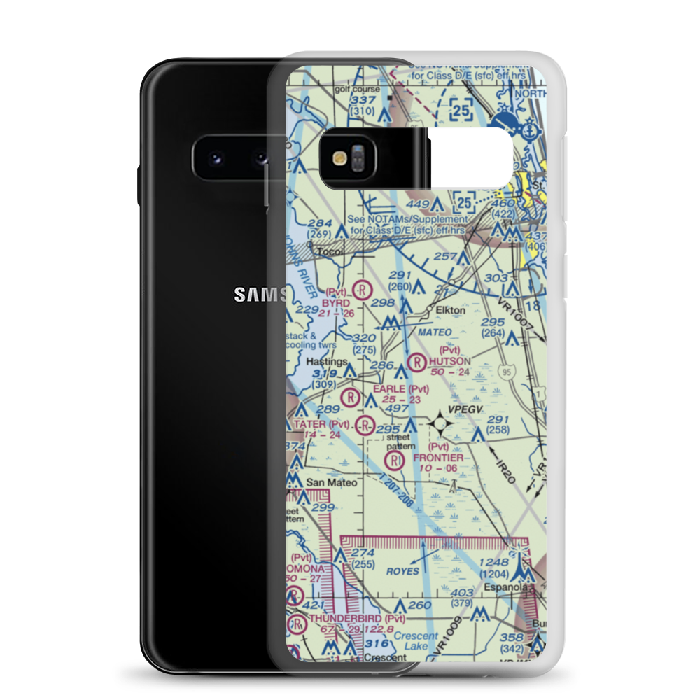 Hutson Airfield (8FL0) VFR Sectional Samsung Case Samsung Galaxy S10 model shown