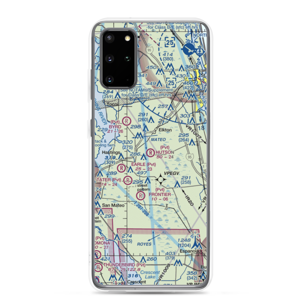 Hutson Airfield (8FL0) VFR Sectional Samsung Case Samsung Galaxy S20 Plus model shown