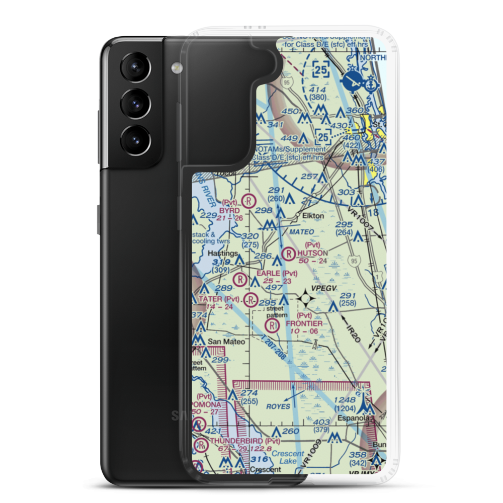 Hutson Airfield (8FL0) VFR Sectional Samsung Case Samsung Galaxy S21 Plus model shown