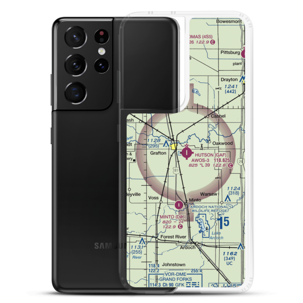 Hutson Field (GAF) VFR Sectional Samsung Case Samsung Galaxy S21 Ultra model shown