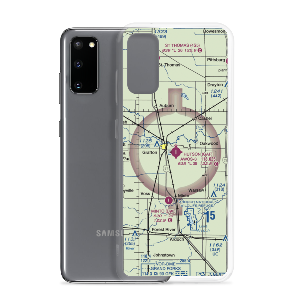 Hutson Field (GAF) VFR Sectional Samsung Case Samsung Galaxy S20 model shown