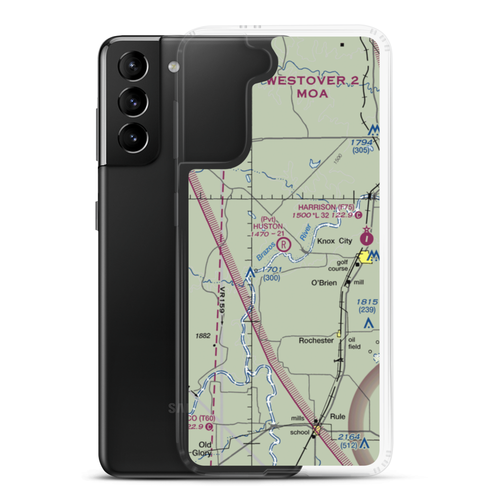 Hutson Ranch Airport (TT10) VFR Sectional Samsung Case Samsung Galaxy S21 Plus model shown