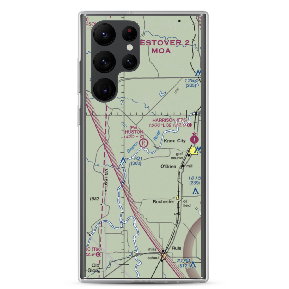Hutson Ranch Airport (TT10) VFR Sectional Samsung Case Samsung Galaxy S22 Ultra model shown