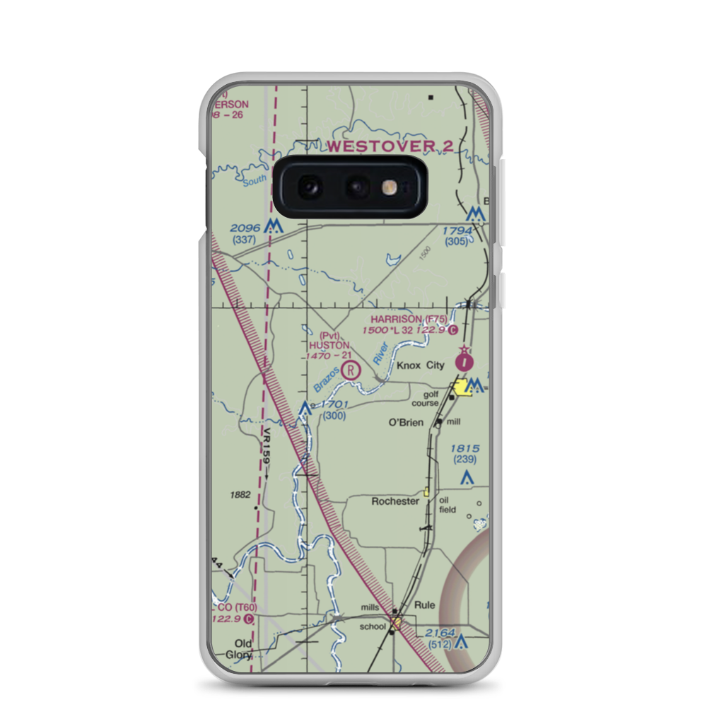 Hutson Ranch Airport (TT10) VFR Sectional Samsung Case Samsung Galaxy S10e model shown