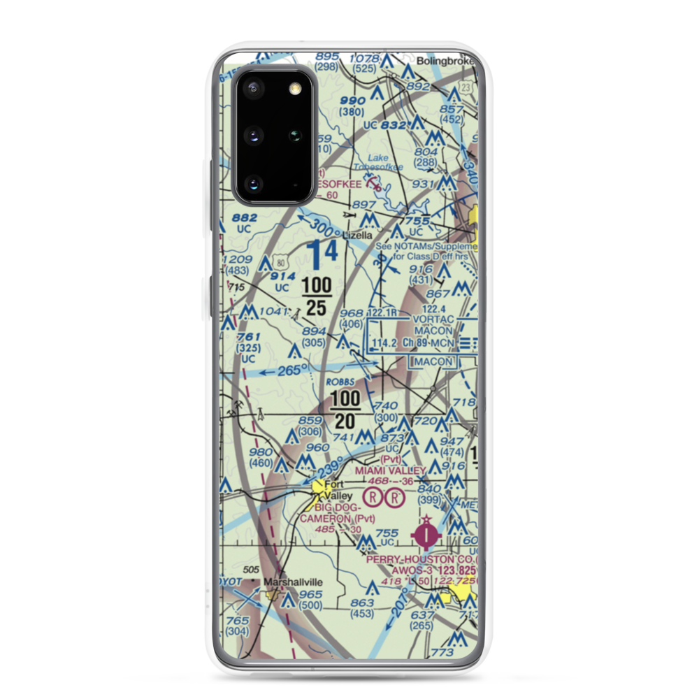 Hutto Farm Airport (GE25) VFR Sectional Samsung Case Samsung Galaxy S20 Plus model shown