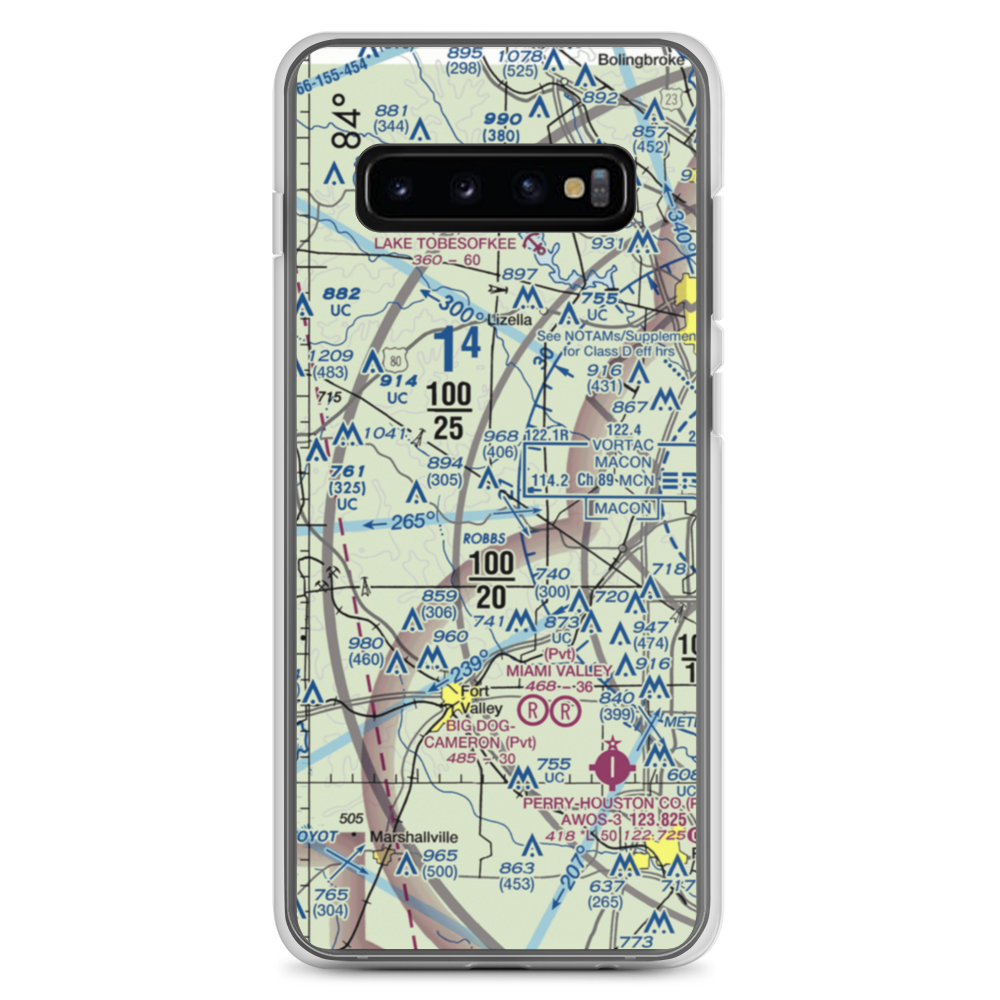 Hutto Farm Airport (GE25) VFR Sectional Samsung Case Samsung Galaxy S10+ model shown