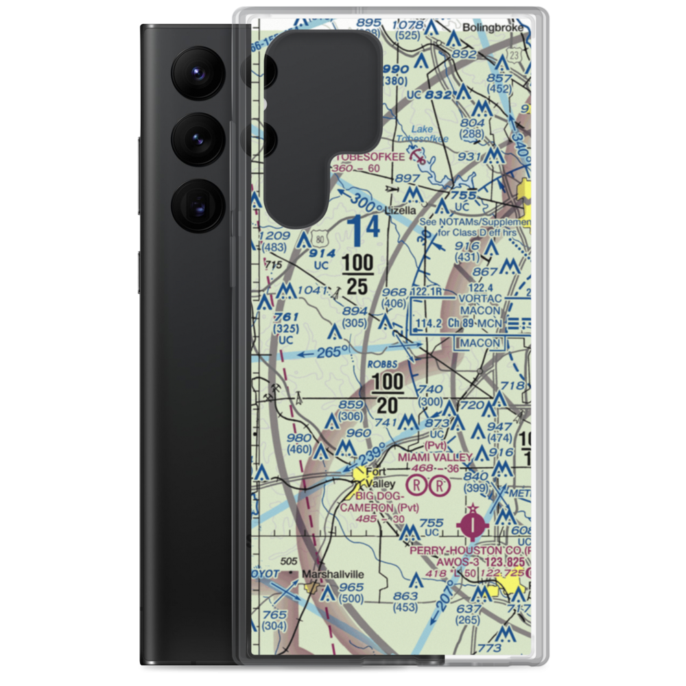 Hutto Farm Airport (GE25) VFR Sectional Samsung Case Samsung Galaxy S22 Ultra model shown