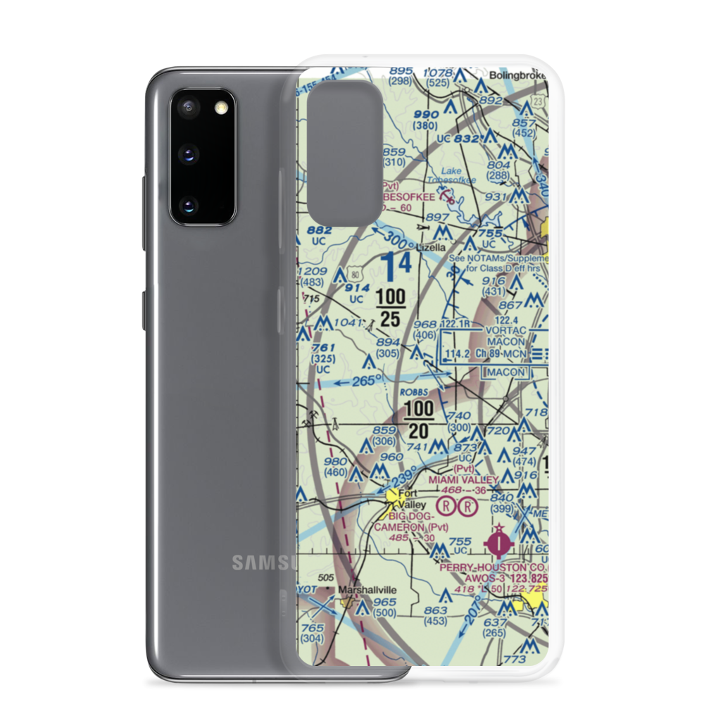 Hutto Farm Airport (GE25) VFR Sectional Samsung Case Samsung Galaxy S20 model shown