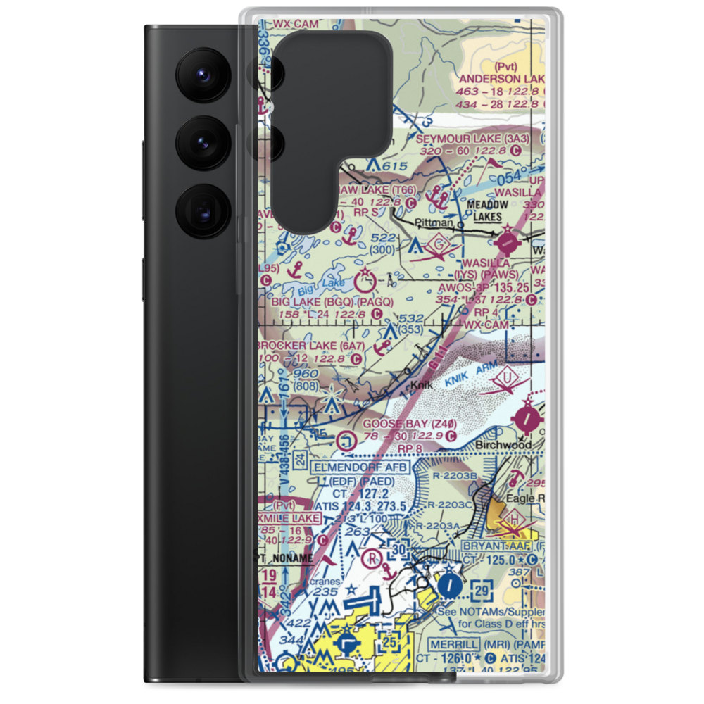 Huttunen Strip (79AK) VFR Sectional Samsung Case Samsung Galaxy S22 Ultra model shown