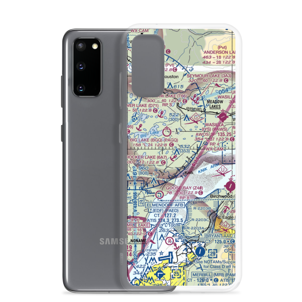 Huttunen Strip (79AK) VFR Sectional Samsung Case Samsung Galaxy S20 model shown