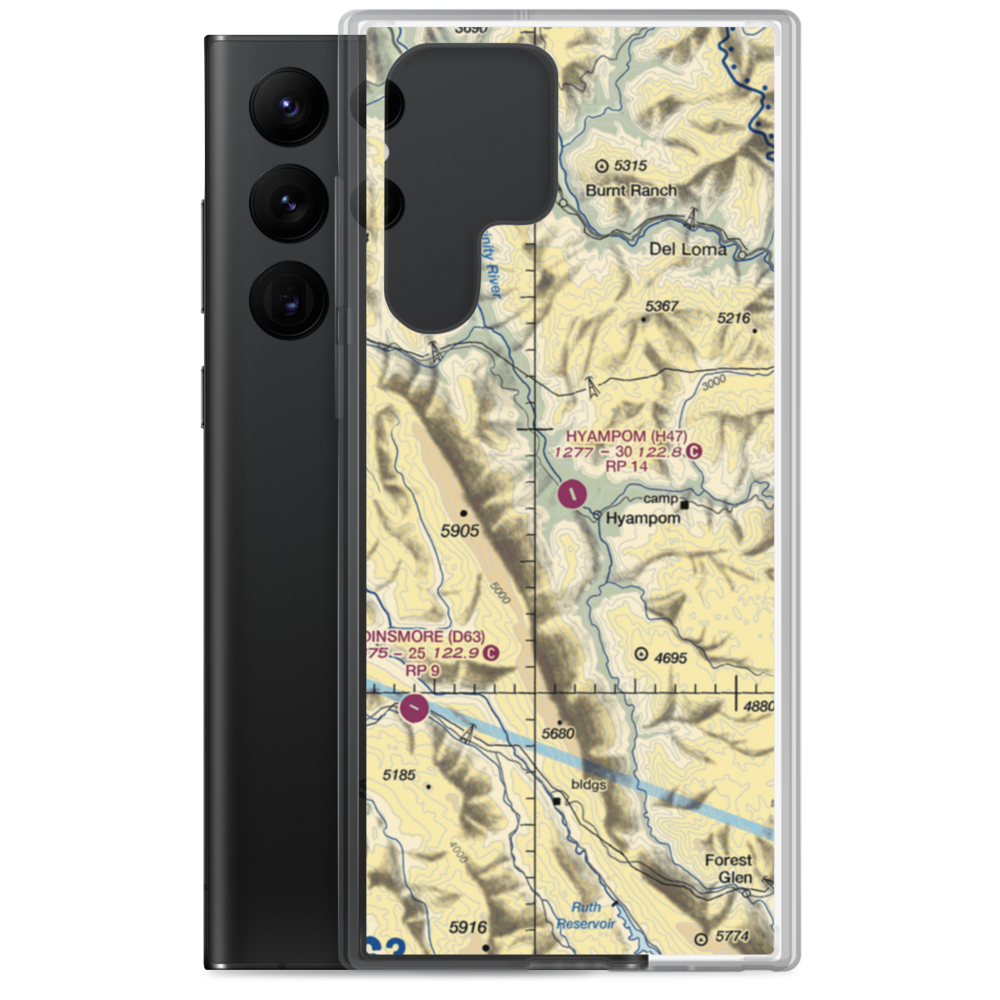 Hyampom Airport (H47) VFR Sectional Samsung Case Samsung Galaxy S22 Ultra model shown