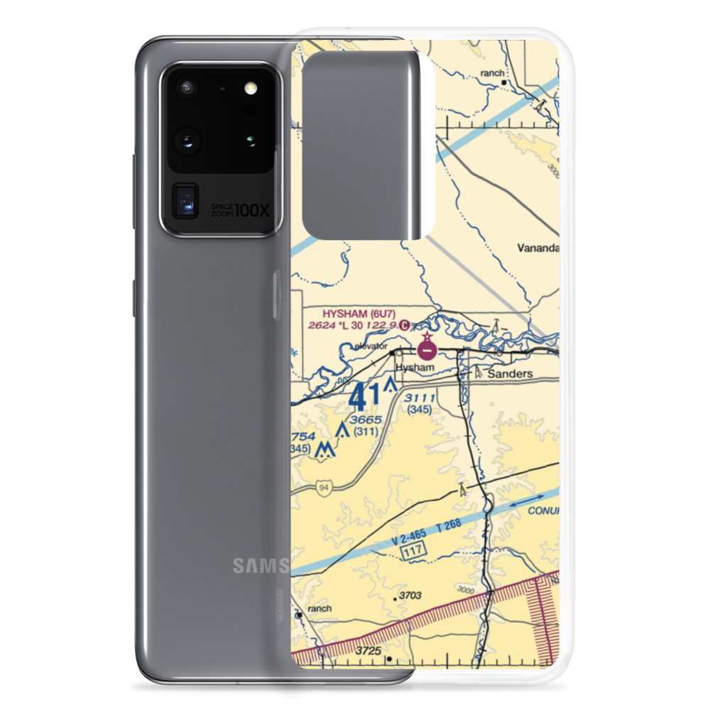 Hysham Airport (6U7) VFR Sectional Samsung Case Samsung Galaxy S20 Ultra model shown
