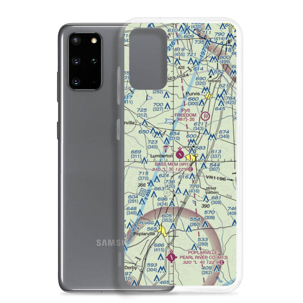 I H Bass Jr Memorial Airport (4R1) VFR Sectional Samsung Case Samsung Galaxy S20 Plus model shown