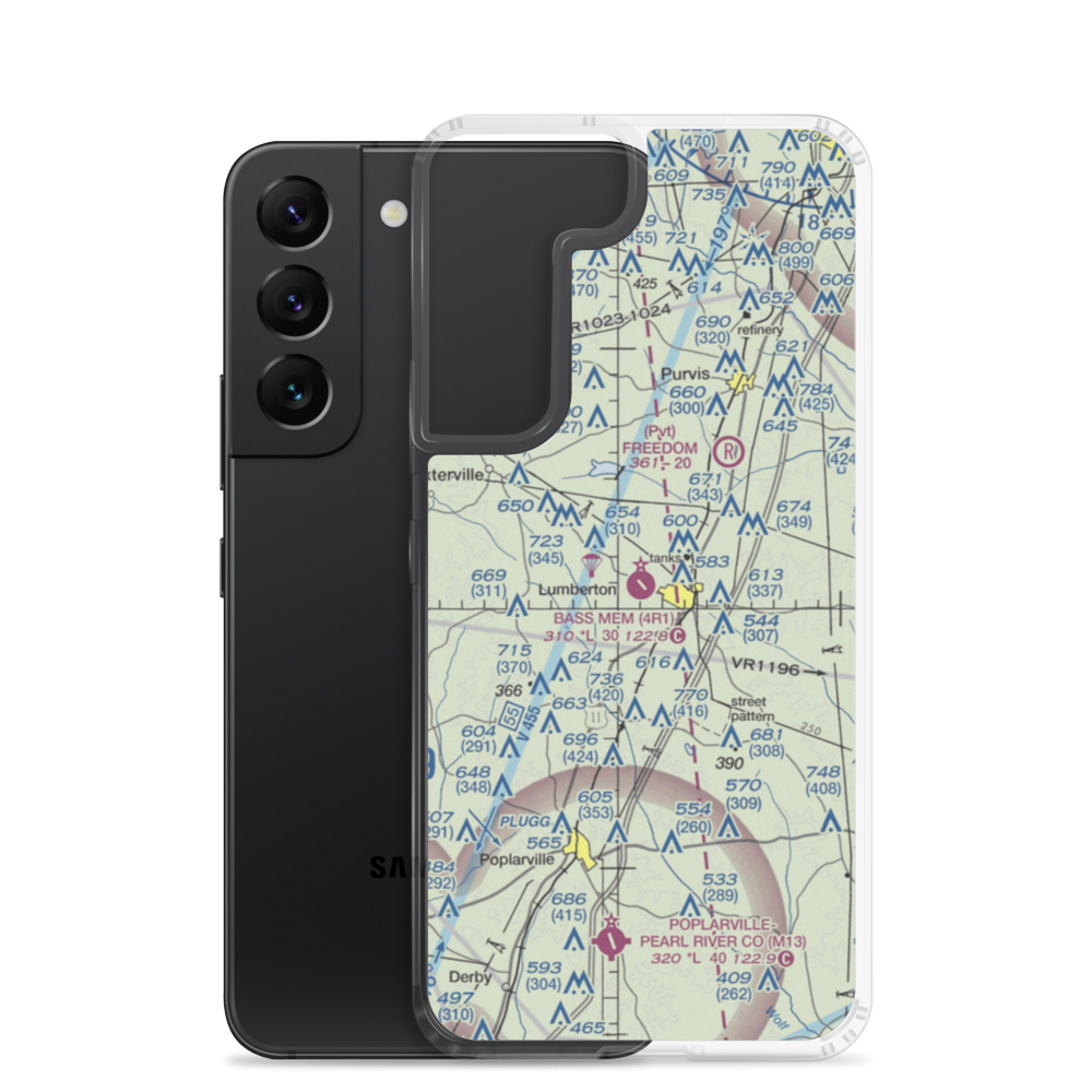 I H Bass Jr Memorial Airport (4R1) VFR Sectional Samsung Case Samsung Galaxy S22 model shown