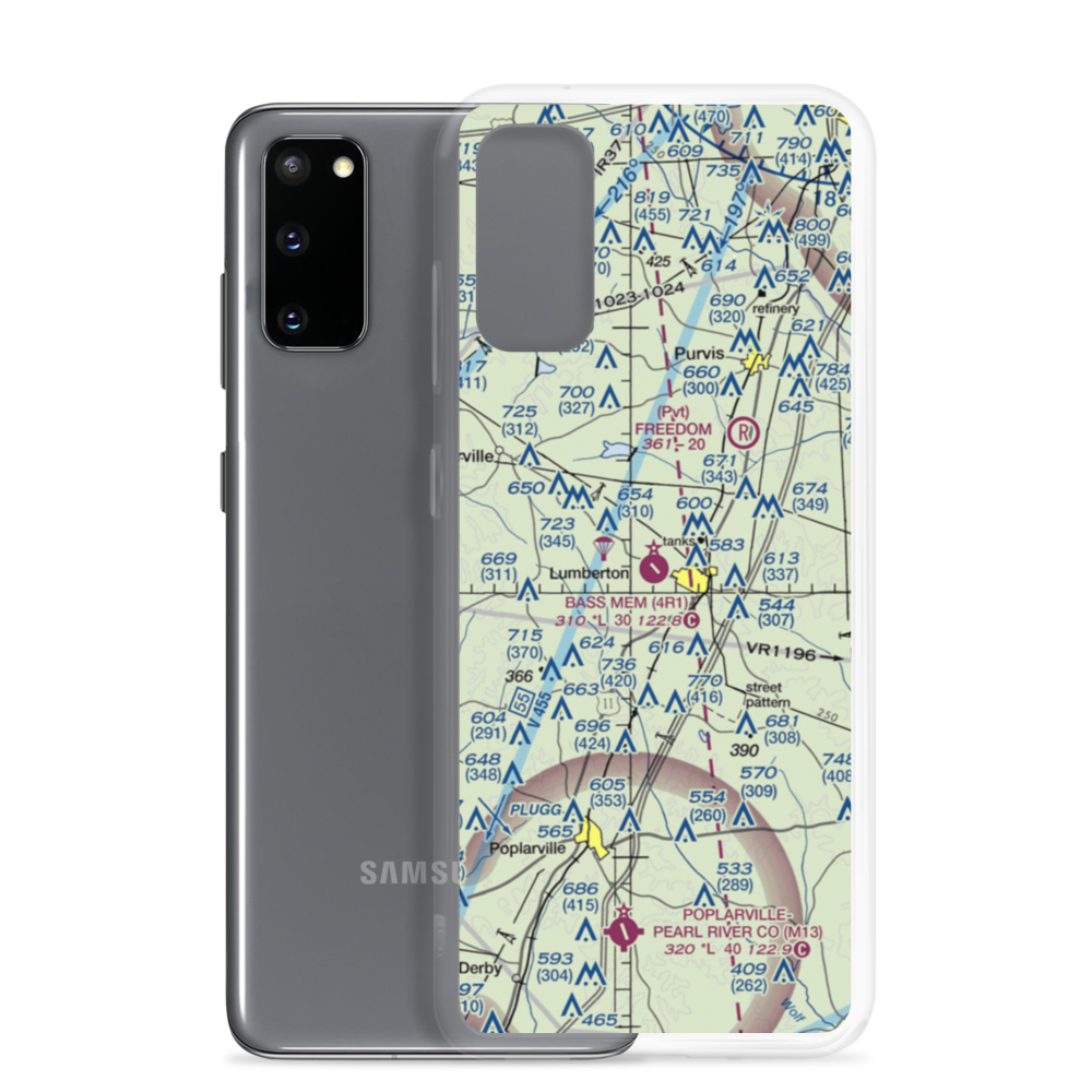 I H Bass Jr Memorial Airport (4R1) VFR Sectional Samsung Case Samsung Galaxy S20 model shown